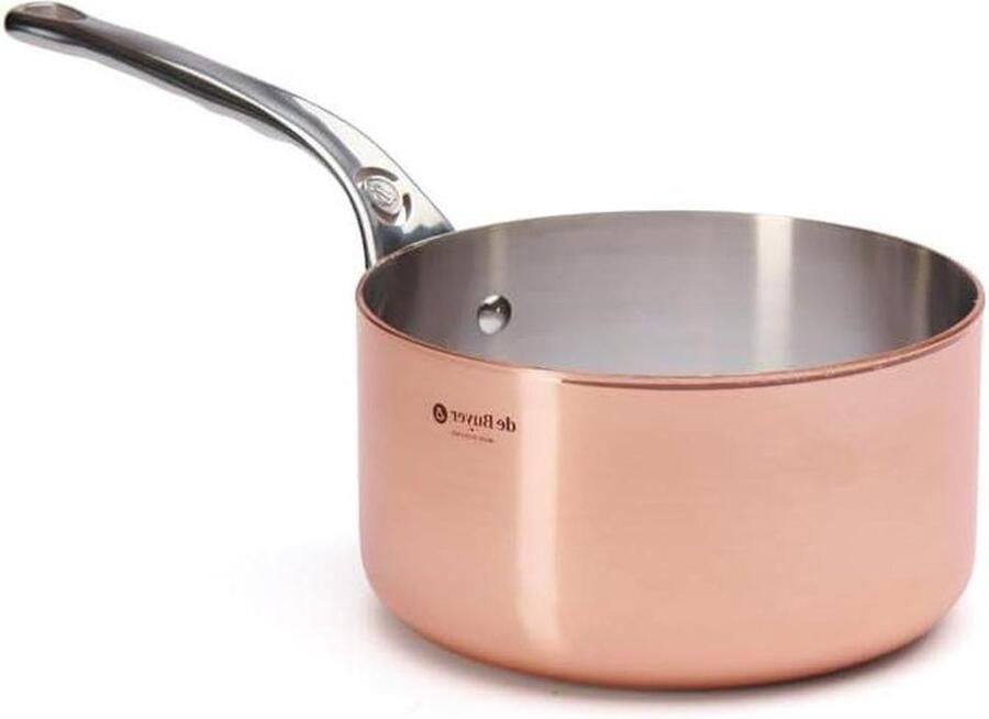 Braadpan Kookpan Lange Garing Koperen Buitenkant 20 cm Bruin