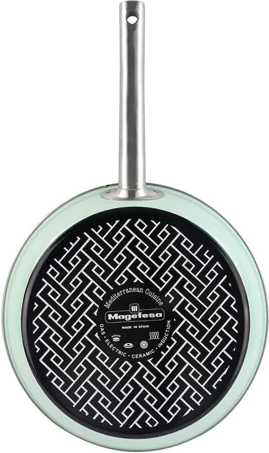 Braadpan Kookpan Langzaam Garen Dubbellaags Antiaanbak 26 cm Mintgroen