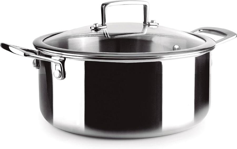 Braadpan Kookpan Langzaam Garen Triply Constructie 22 cm Metaal