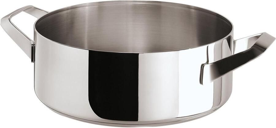Braadpan Kookpan Langzaam Koken Vaatwasmachinebestendig 23 liter Zilver