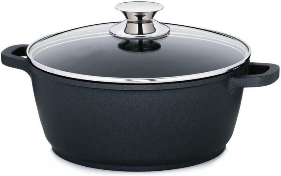 Braadpan Kookpan Maaltijden Bereiden Keramische Coating 3.4 Liter Zwart