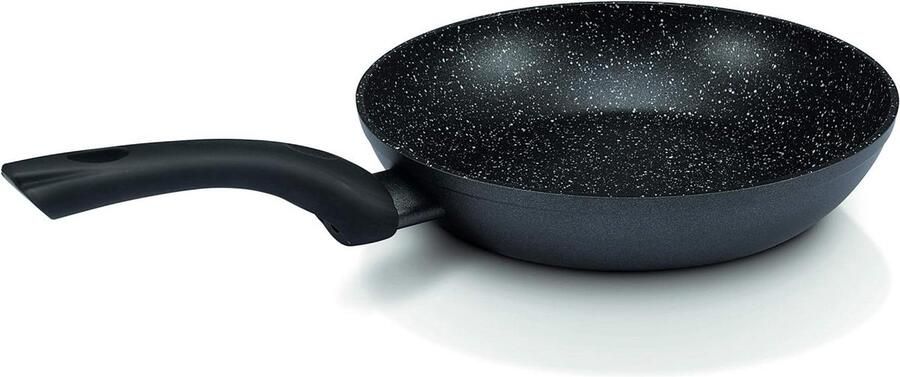 Braadpan Kookpan Sauspan Langzaam Garen Steenlook Coating 1.2 Liter Zwart