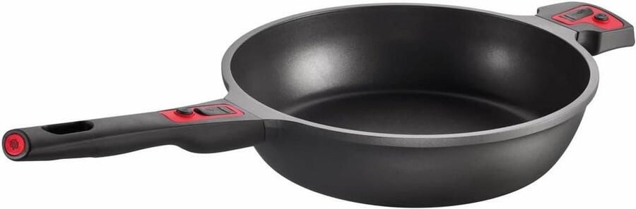 Braadpan Kookpan Stoofpan Eten Bereiden Afneembare Handgreep 28 cm Zwart