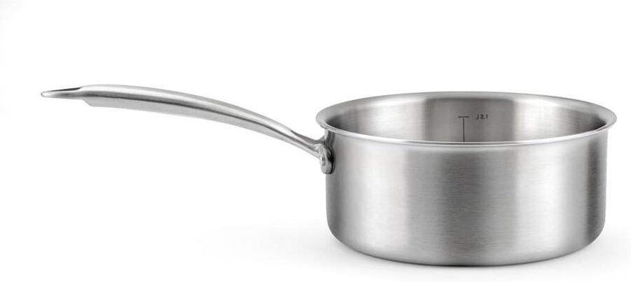 Braadpan Kookpan Stoofpan Professioneel Koken Triply Roestvrij Staal 18 cm Zilverkleurig