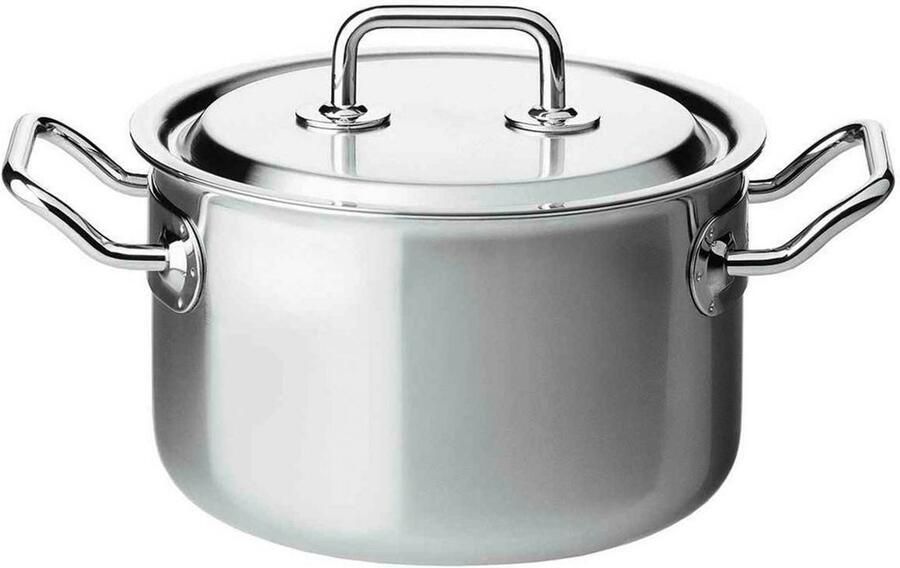 Braadpan Kookpot Langzaam Garen 5-laags Warmtegeleiding 24 cm Zilver