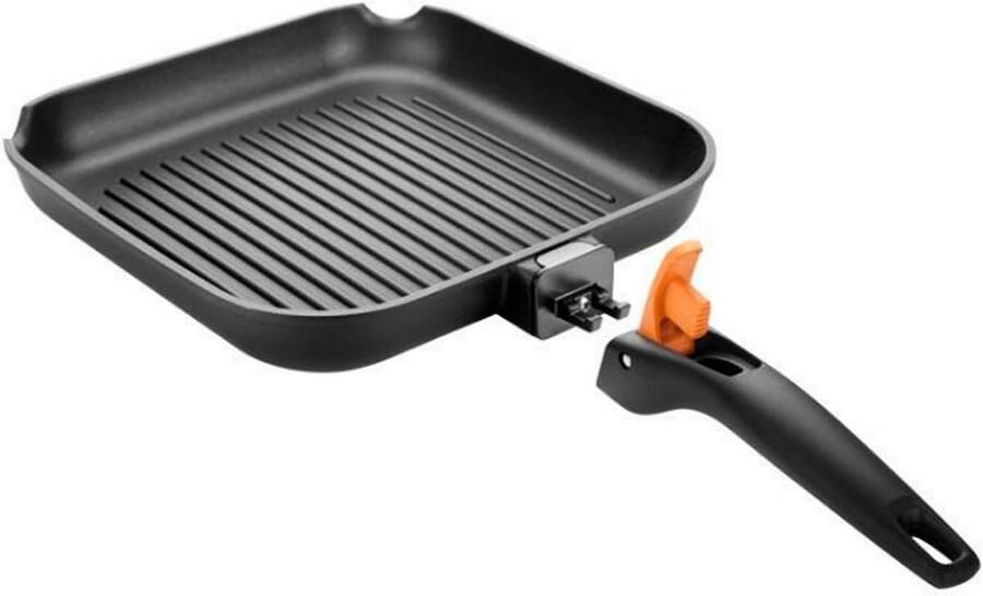 Braadpan met Afneembare Greep Roestvrij Staal en Antiaanbaklaag Geschikt voor Inductie en Oven 26 cm