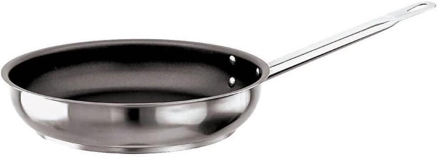 Braadpan met antiaanbaklaag Koekenpan Koken en bakken Geschikt voor alle warmtebronnen 28 cm Roestvrij staal