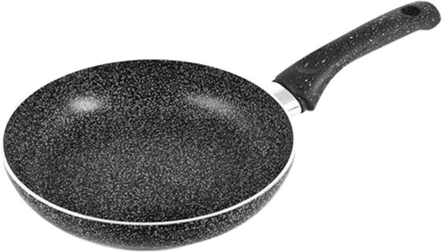 Braadpan met Antiaanbaklaag Koekenpan Steen Sauteren en Bradenn Steenlook Afwerking 18 cm Antraciet Grijs