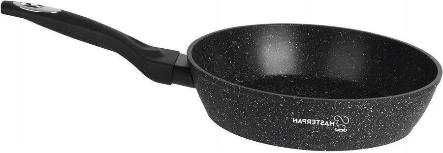 Koekenpan Wokpan Braadpan Gezond Koken Marmeren Anti-aanbaklaag 22 cm Zwart