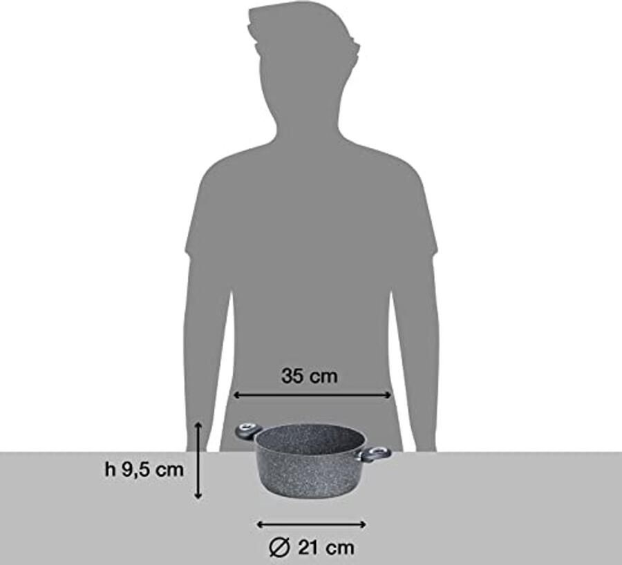 Braadpan met Antiaanbaklaag voor Inductie Diameter 20 cm