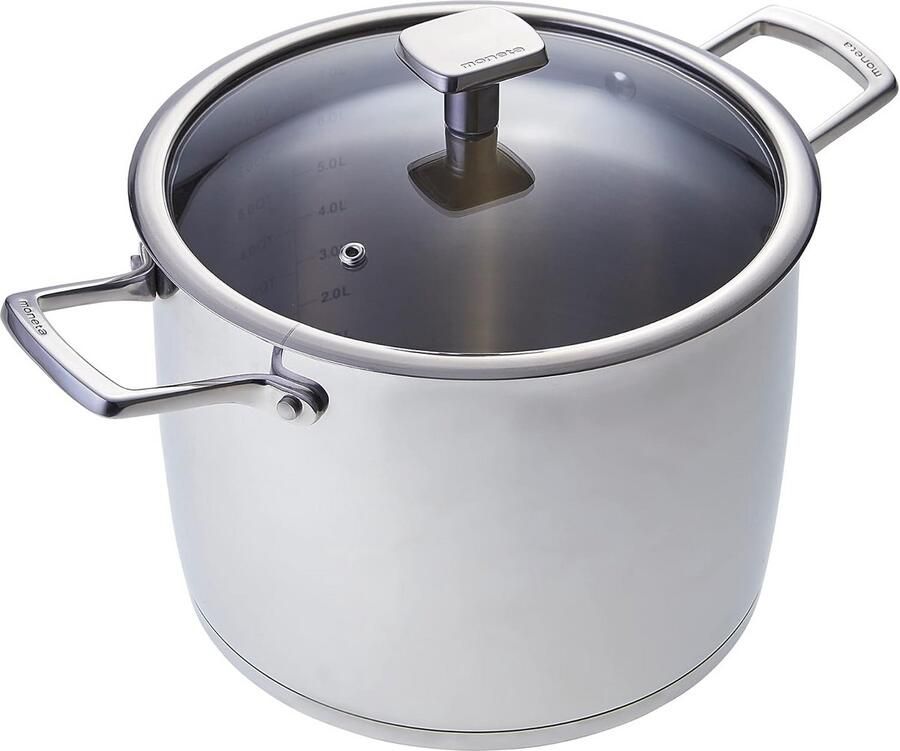 Braadpan met Deksel 24 cm RVS Geschikt voor Alle Kookplaten Inclusief Inductie