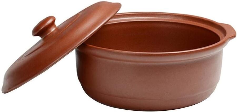Braadpan met Deksel Gietijzeren pan Langzaam Koken Uniforme Warmte 1.5L Paars