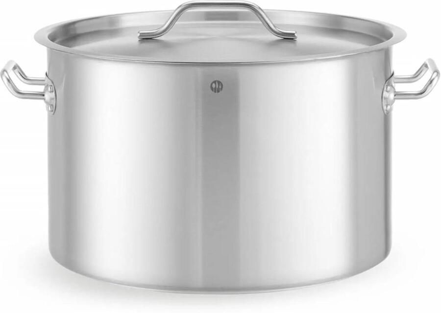Braadpan met deksel Grote kookpan Langzaam garen Inductiebodem 32 Liter Roestvrij staal