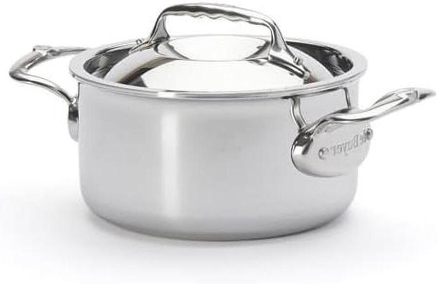 Braadpan met deksel Kookpan Klassiek koken Roestvrij staal 16 cm Zilver