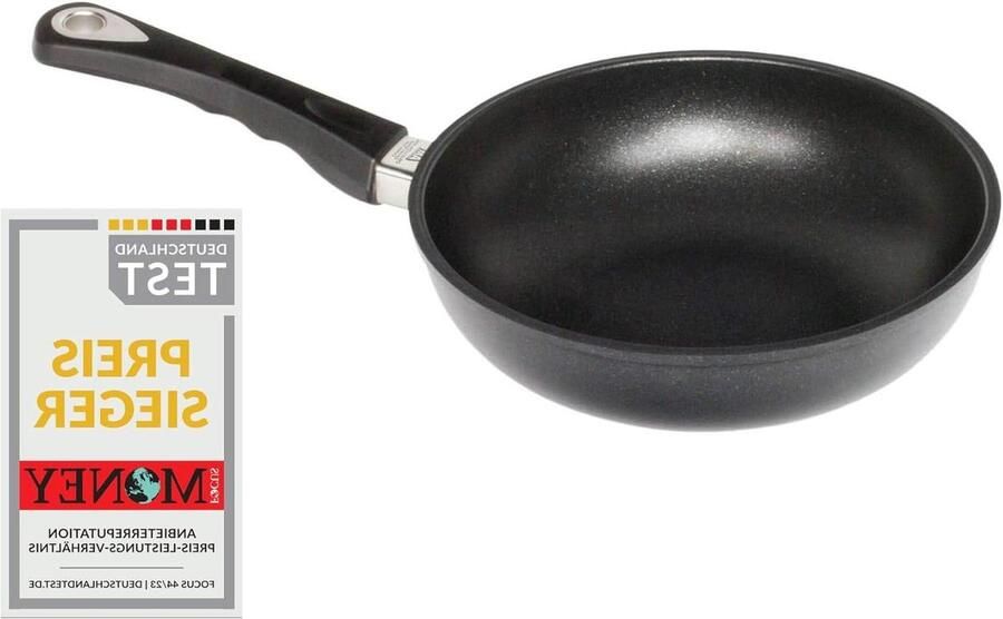 Braadpan met Deksel Kookpan Koekenpan Professioneel Koken Extra Dikke Bodem 24 cm Diameter Zwart