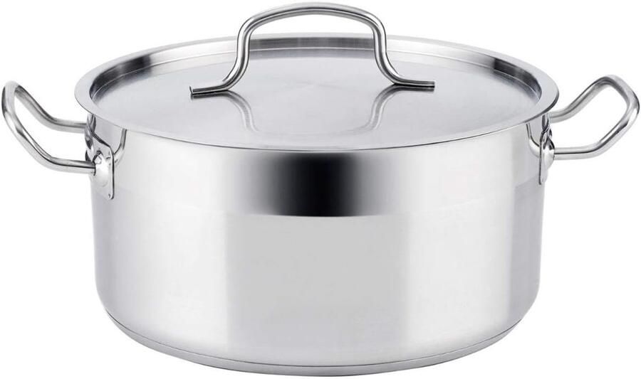 Braadpan met deksel Kookpan Koken en braden Capsulebodem warmteverdeling 16 cm Zilverkleurig