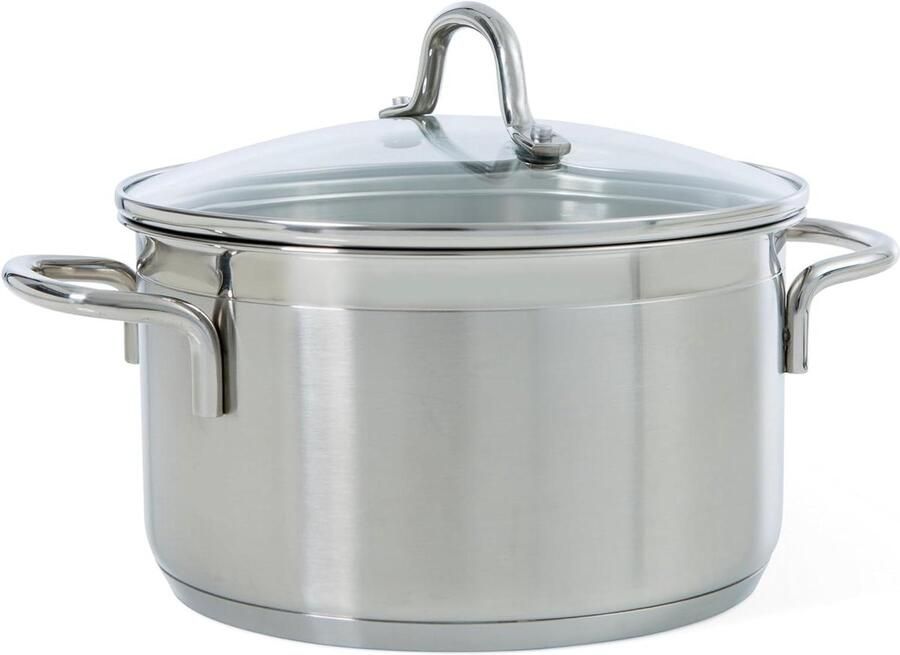 Braadpan met deksel Kookpan Roestvrij Staal Eten Bereiden Snelle Warmteverdeling 16 cm 1.5 Liter Zilver