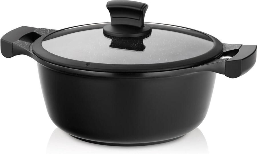 Braadpan met deksel Kookpan Stoofpan Gerechten Bereiden Oil Control Systeem 3.5 Liter Grijs