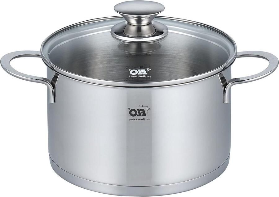 Braadpan met Deksel Kookpan Stoofpan Gezond Koken Ingebouwd Doseersysteem 20 cm Roestvrij Staal