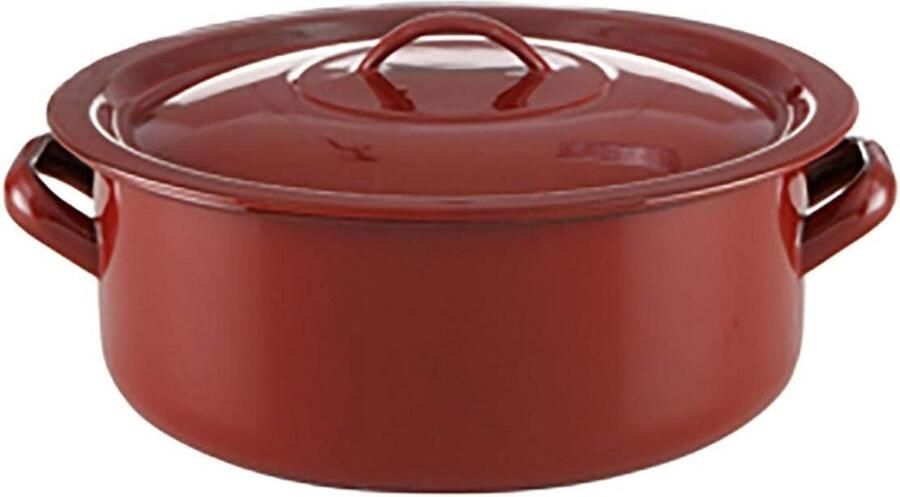 Braadpan met deksel Kookpan Stoofpan Klassiek Koken Geëmailleerd Staal 14 cm Zwart