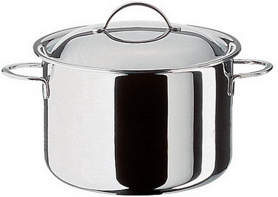 Braadpan met Deksel Kookpan Stoofpan Langzaam Garen 5-laags Materiaal 24 cm Zilver