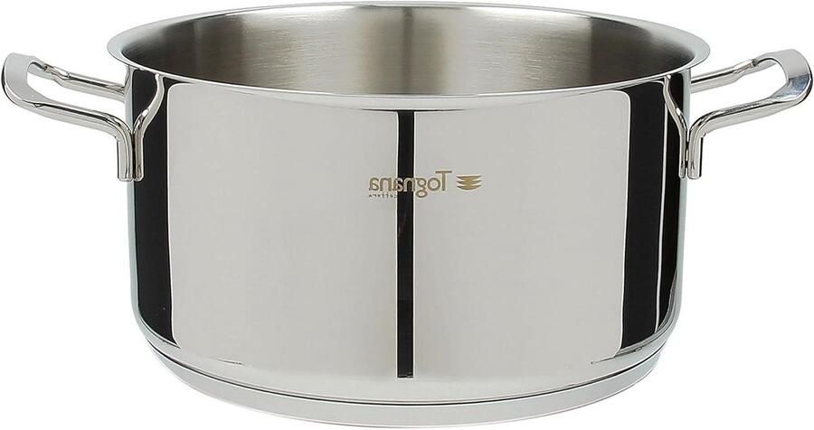 Braadpan met deksel Kookpan Stoofpan Langzaam Garen Meerlaagse Thermobodem 28 cm Zilver