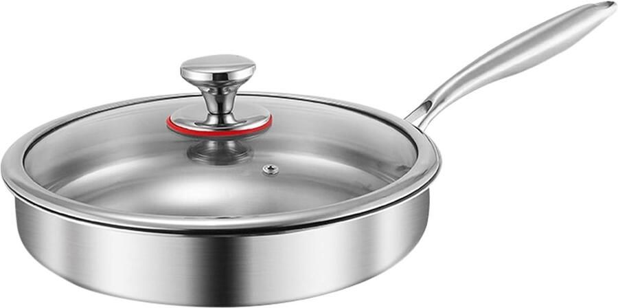 Braadpan met deksel Kookpot antiaanbak Veelzijdig koken Titanium legering 28 cm diameter