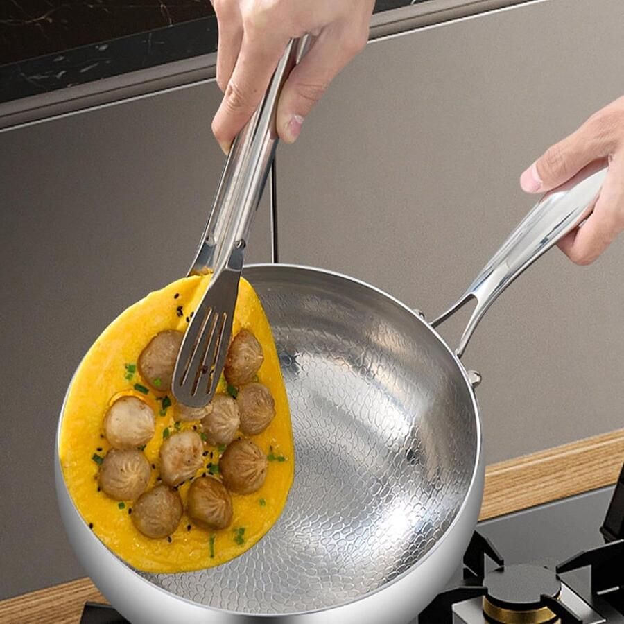 Braadpan met deksel Steelpan paellapan Veelzijdig koken Titanium anti-aanbaklaag 26 cm