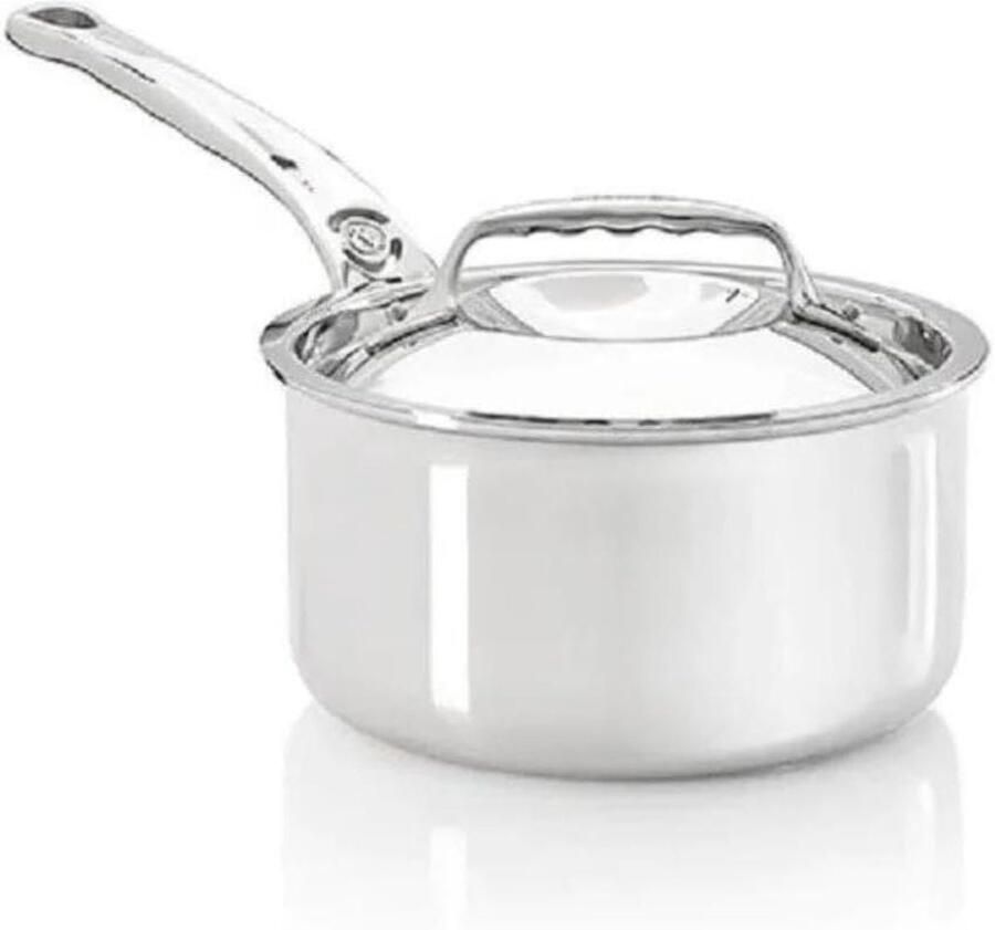 Braadpan met deksel Stoofpan Kookpan Langzaam Garen Roestvrij Staal 20 cm Zilver