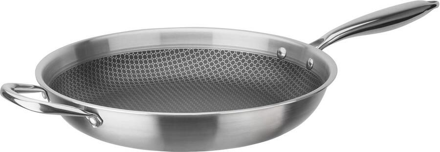 Braadpan met handgreep en honingraatstructuur 32 cm