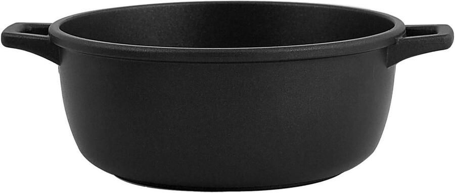 Braadpan met handgrepen Gegoten aluminium pan Ovenschotels maken Antiaanbaklaag 22 cm Zwart