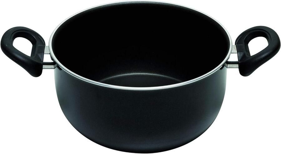 Braadpan met handgrepen Grote pan Langzaam garen Nikkelvrij 28 cm Zwart