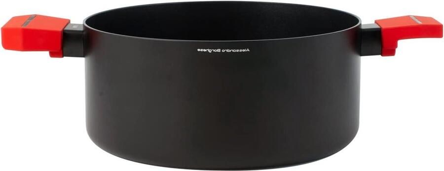 Braadpan met Handgrepen Koekenpan Aluminium Koken op Temperatuur Hotspot Indicator 20 cm Rood