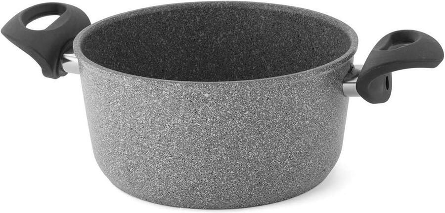 Braadpan met handgrepen Kookpan Sauspan Gezond Koken Eco Inductie Bodem 20 cm Grijs