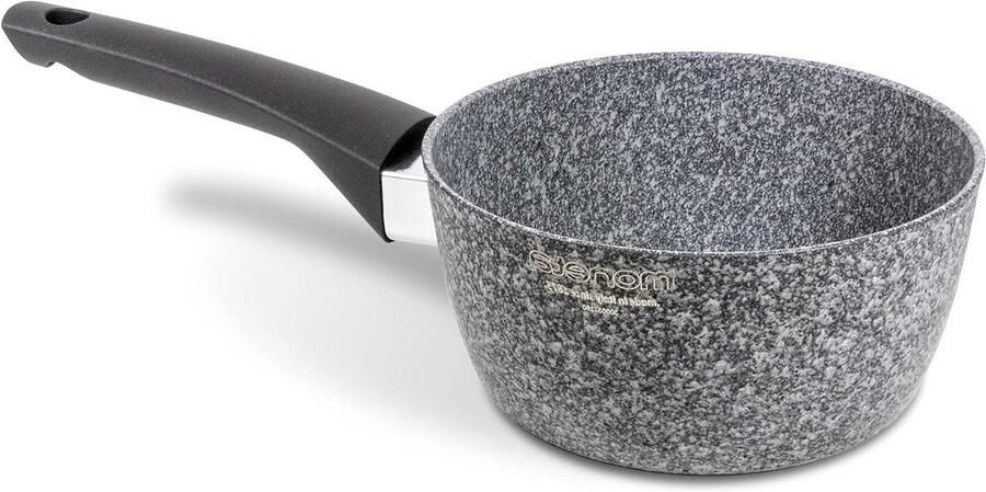 Braadpan met handvat Koekenpan inductie Vetarm koken Versterkte antiaanbaklaag 16 cm Grijs