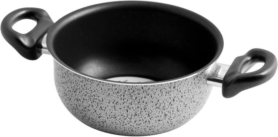 Braadpan met Handvatten Kookpot Maaltijden Bereiden Non-stick Coating 22 cm Zwart