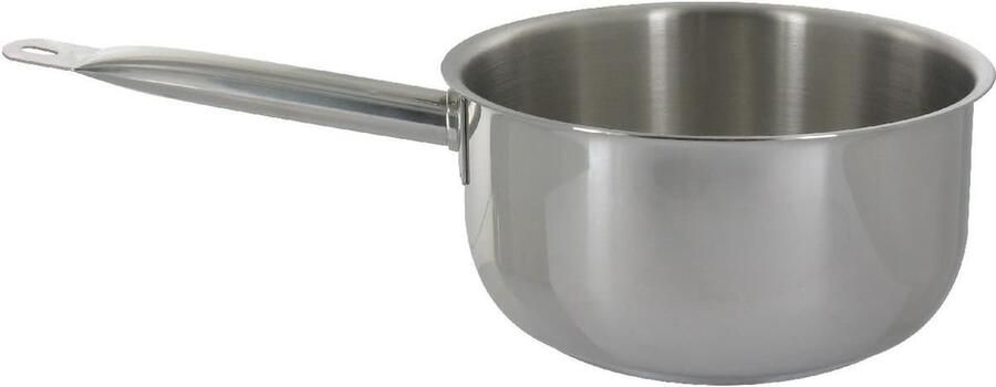 Braadpan met rand Kookpan sauspan Langzaam koken Professionele kwaliteit 18 cm Zilver