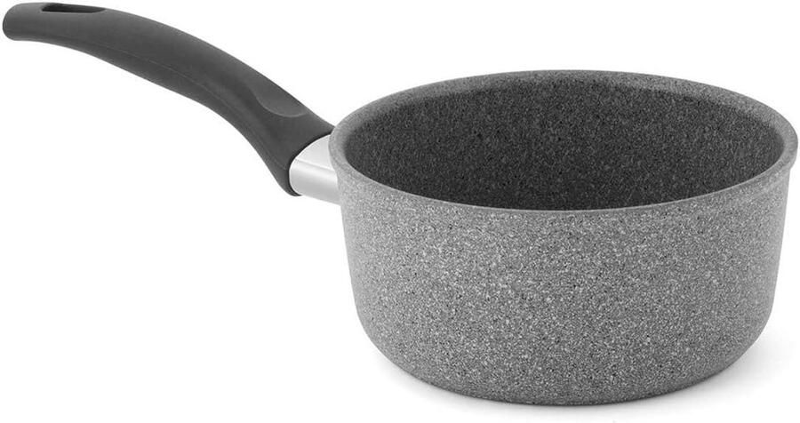 Braadpan met steel Kookpan Gezond Koken Eco anti-aanbaklaag 16 cm Grijs