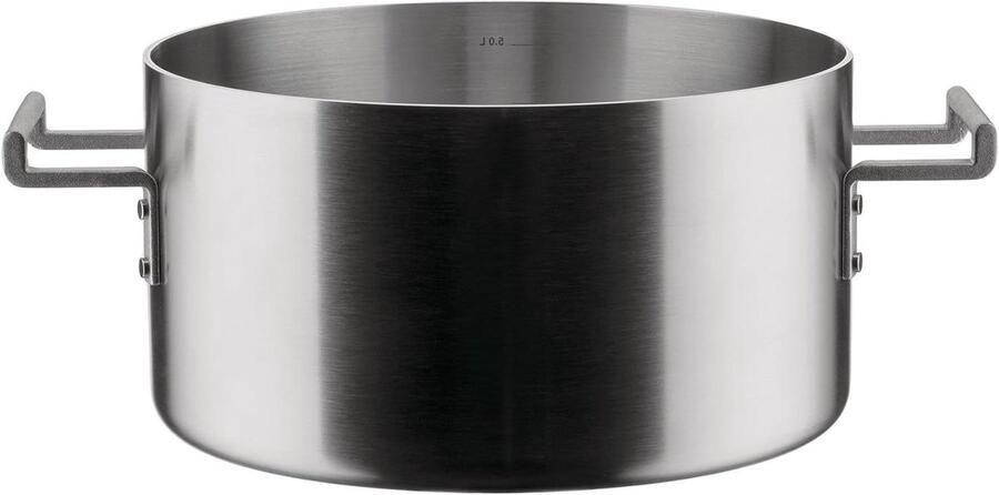 Braadpan met Twee Handgrepen Stoofpan Ovenschaal Langzaam Garen PVD Afwerking 24 cm Mat Staal