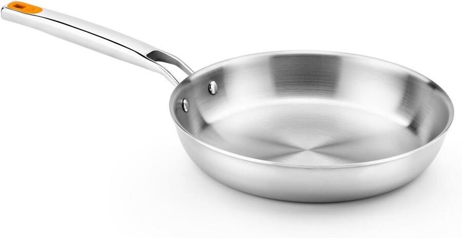 Braadpan 26 cm roestvrij staal 18 10 drievoudige bodem inductie geschikt