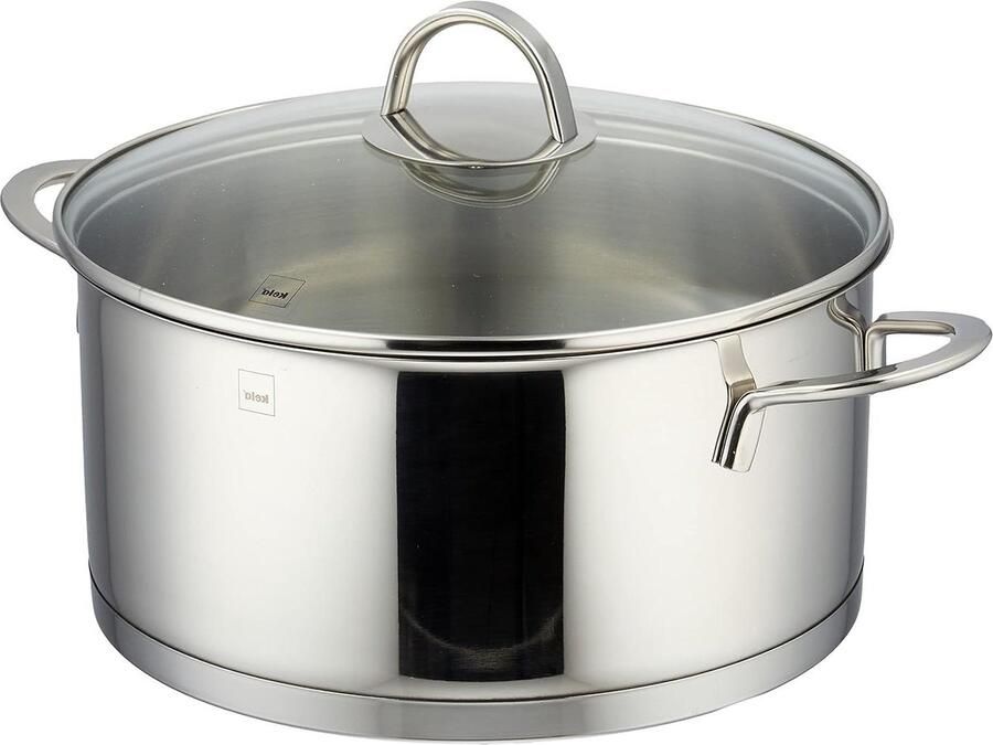 Braadpan Roestvrij Staal Casserol Kookpan Langzaam Garen Glanzend 18 12 Staal 24 cm Zilver
