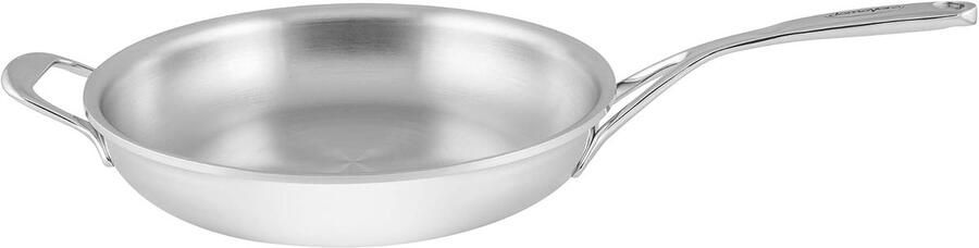 Braadpan Roestvrij Staal Kookpan Inductie Langzaam Garen 7-laags Materiaal 28 cm Zilver
