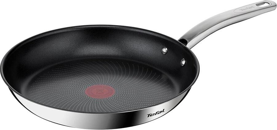 Braadpan Roestvrij Staal Kookpan Kookgerei Allround Koken Gelijkmatige Warmte 28 cm Diameter Spiegel Polished