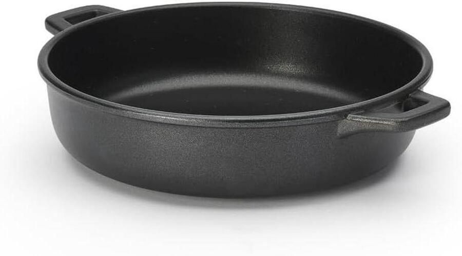 Braadpan Roestvrij Staal Kookpan Rond Langzaam Garen Duurzame Constructie 28 cm Zilver