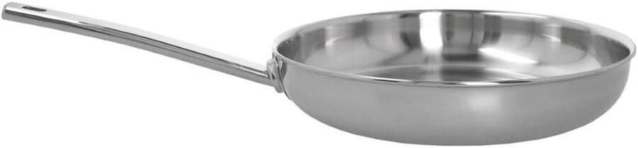 Braadpan Roestvrij Staal Kookpan Steelpan Maaltijden Bereiden Hoge Kwaliteit Materiaal Ø 28 cm Zilver