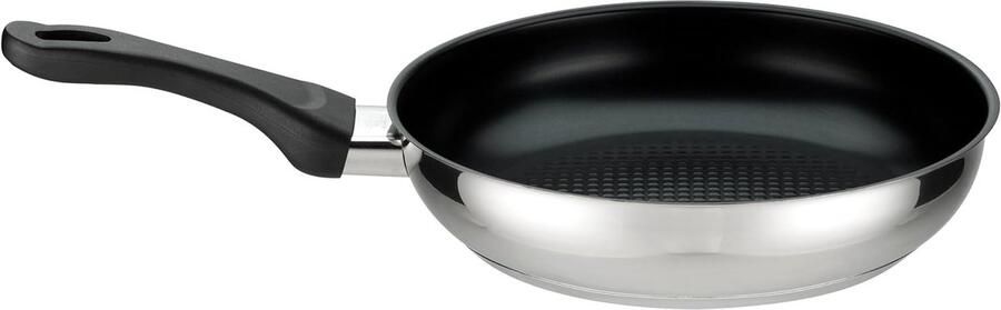 Braadpan Roestvrij Staal Kookpan Wokpan Gerechten Bereiden Honingraat Bodem 3.2 Liter Zwart Zilver