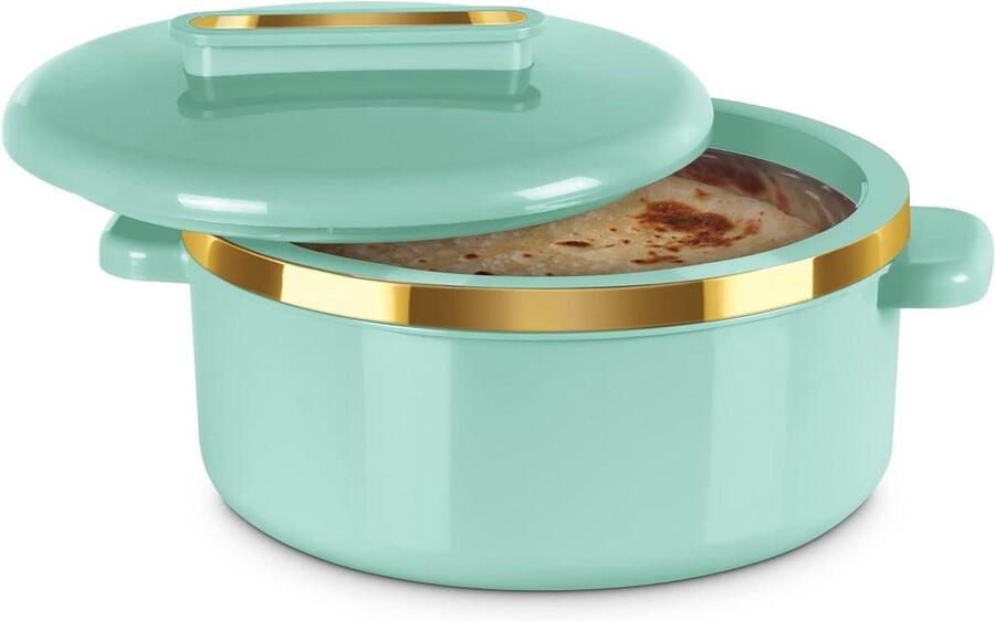 Braadpan Roestvrijstaal Casserole Pan Langzaam Garen BPA-vrij Voedselveilig 215 Liter Lichtgroen