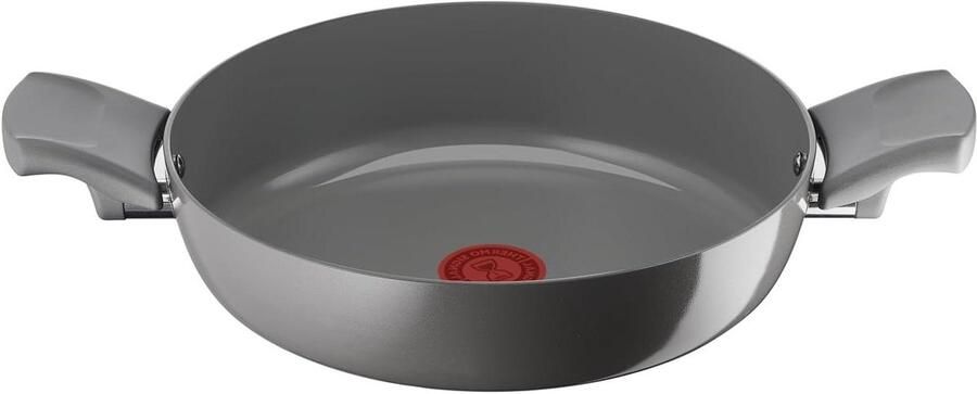 Braadpan Rond Kookpan Sauspan Gezond Koken Keramische Antiaanbaklaag 26 cm Grijs