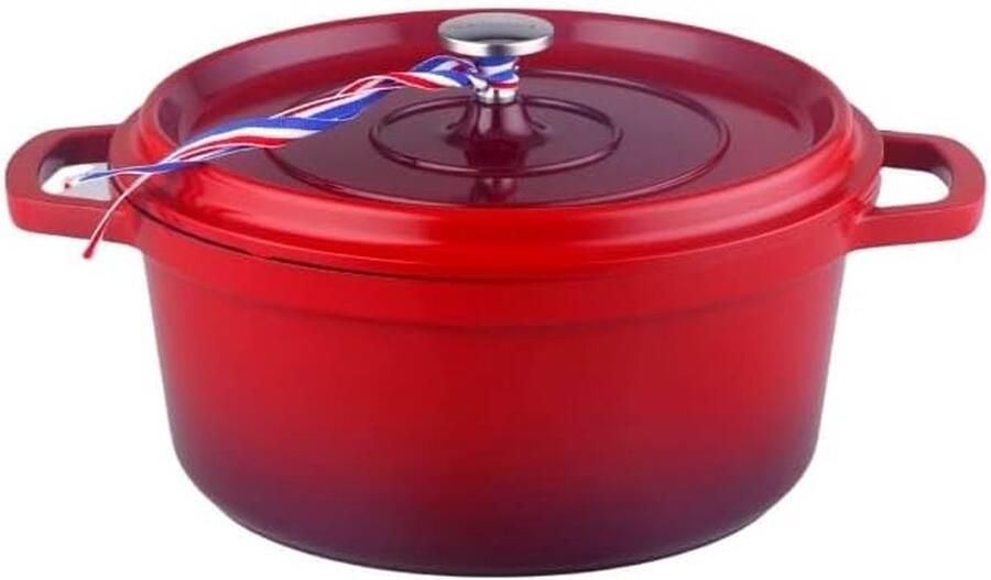 Braadpan Rond Stoofpan Gegoten Gezond Koken Steen Antiaanbaklaag 16 Cm Diameter Rood