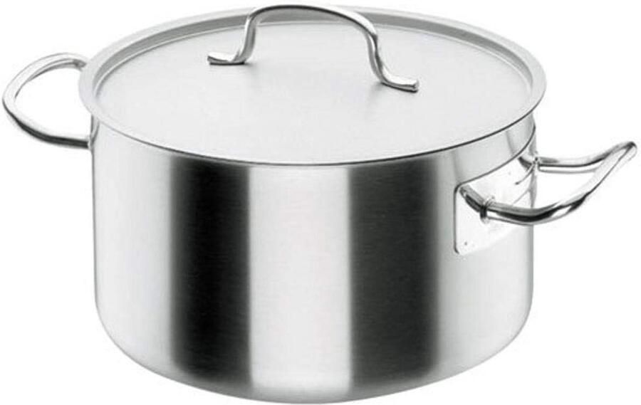Braadpan RVS Kookpan Stoofpan Langzaam Garen Thermobodem 28 cm Zilver
